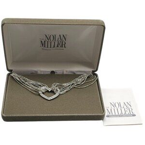 Nolan Miller Glamour Collection Multi-Strand Heart Necklace With Rhinestones